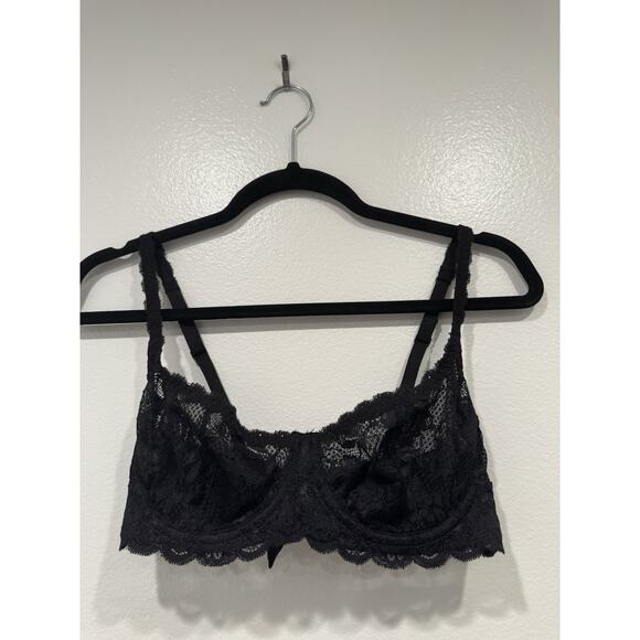 Cosabella Never Say Never Lace Balconette Bra Size 32C Underwire Black - Picture 1 of 6